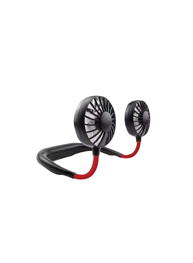 Denx Portable Mini Neck Fan Rechargeable Hands-Free Hanging Sports Fan with USB Port  - Image 4