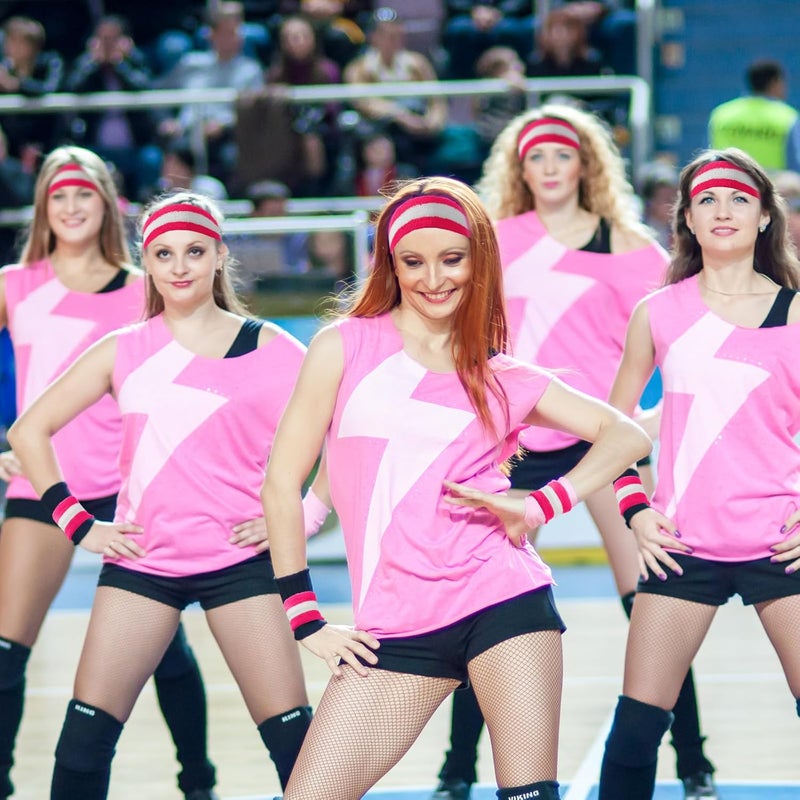 Bememo 6 Pcs Neon Sweatbands Set for Men Women 80s Tennis Striped Headband Sports Wristband Set Costumes Glow Cosplay Party - Image 4