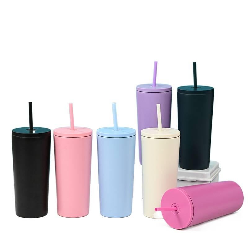 24 oz Stainless Steel Coffee Mug Straw Lid with Cup Holder Friendly - Image 4
