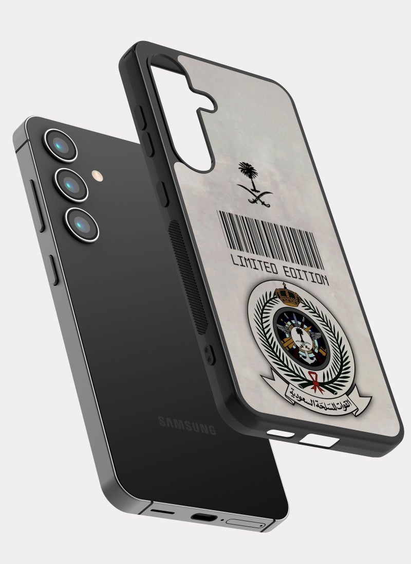 بكسلات كفر سامسونج جالكسي اس 24 بلس القوات المسلحة السعودية رمادي - Image 2