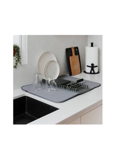 Generic Kitchen Drain Pad, Dish Drainer Kitchen Rack Plastic Microfiber Dish Drying Mat with Plate Rack Table Decorations, 44*20 CM, Home Kitchen Supplies  - Image 2