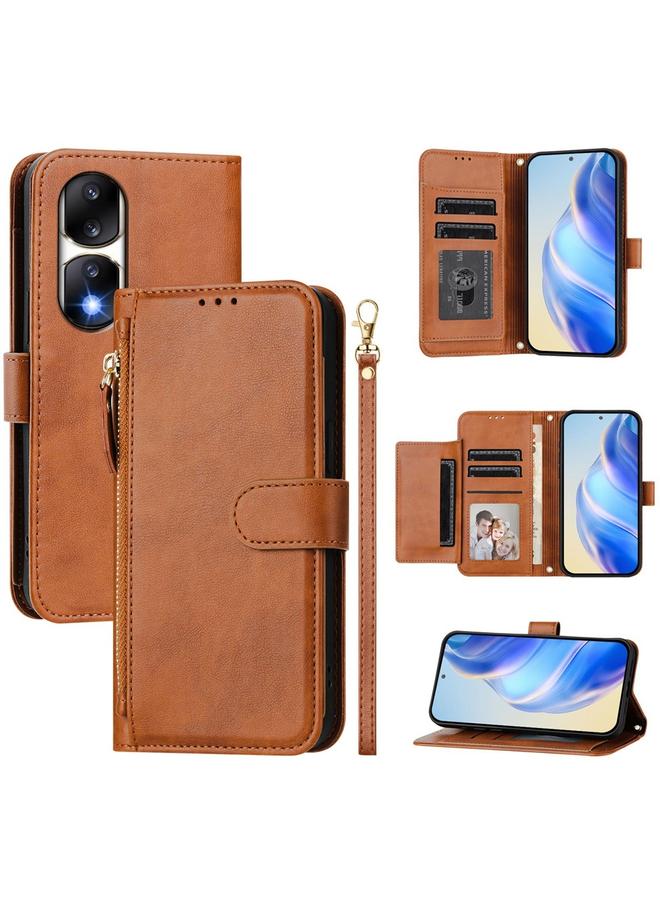 Zaboon Case For Honor 90 Pro Multi-Card Slots Zipper Wallet Leather Phone Case - Image 1