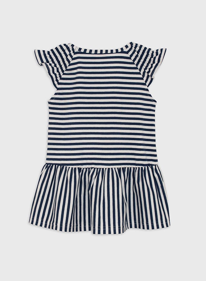 Quokka Kids Girls Black and White Short sleeve Dress - Image 2