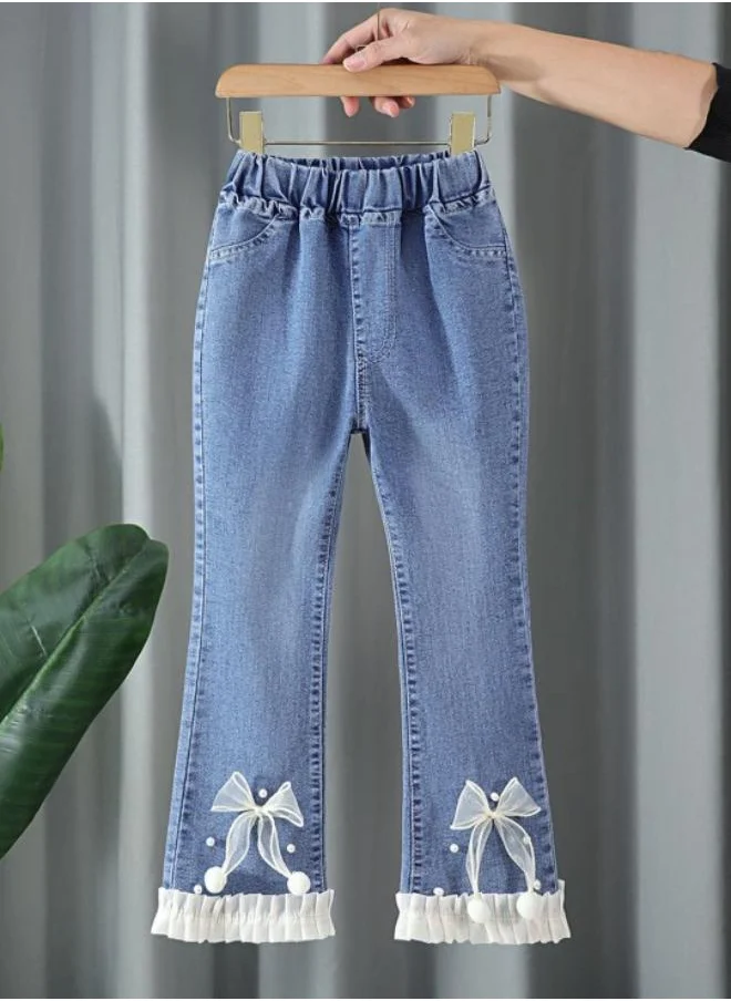 يونيكي Blue Straight High Rise Solid jeans