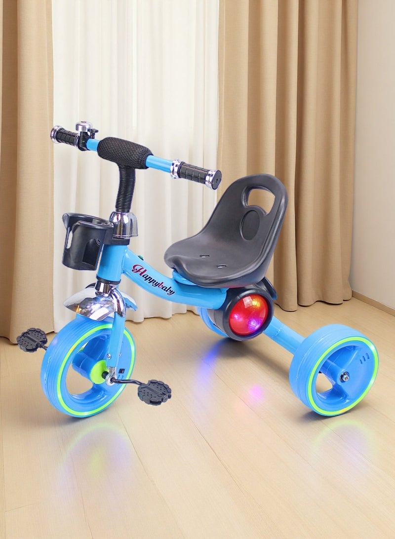 إيزي فيتشور دراجة ثلاثية العجلات للأطفال الصغار من إيزي فيوتشر مزودة بأضواء وموسيقى وسلة ممتعة (متوفرة باللون الأزرق والأحمر والوردي) - Image 1