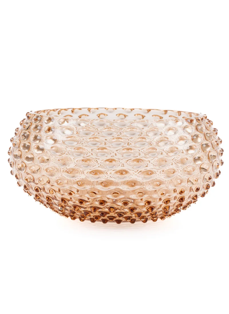 آنا فون ليبا Hobnail Tapas Bowl Crystal 17 cm New Brown