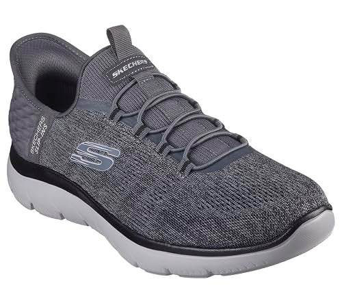 SKECHERS حذاء سكيشرز للرجال من نوع سوماتس كي بايس سليب إن، رمادي/أسود، 10 عريض - Image 2