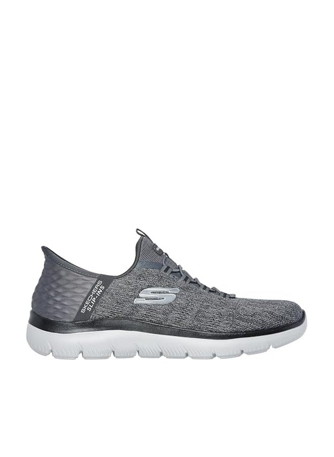 SKECHERS حذاء سكيشرز للرجال من نوع سوماتس كي بايس سليب إن، رمادي/أسود، 10 عريض - Image 1