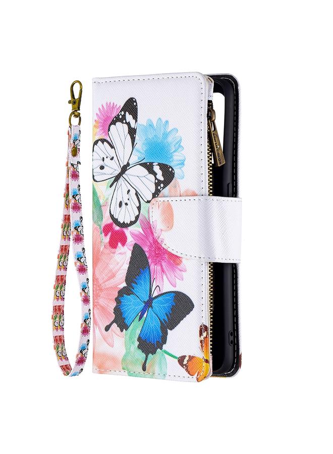 S-TOP Case For OPPO A94/Reno5 F/F19 Pro Colored Drawing Pattern Zipper Horizontal Flip Leather Case with Holder & Card Slots & Wallet - Image 2