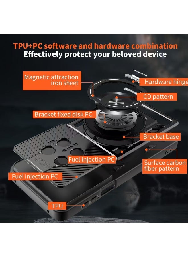 general Case for Huawei MATE70 PRO 5G, Protective Case with Invisible Stand (360 Degree Rotation), Military Grade Shockproof Anti-Scratch Protection - Image 4