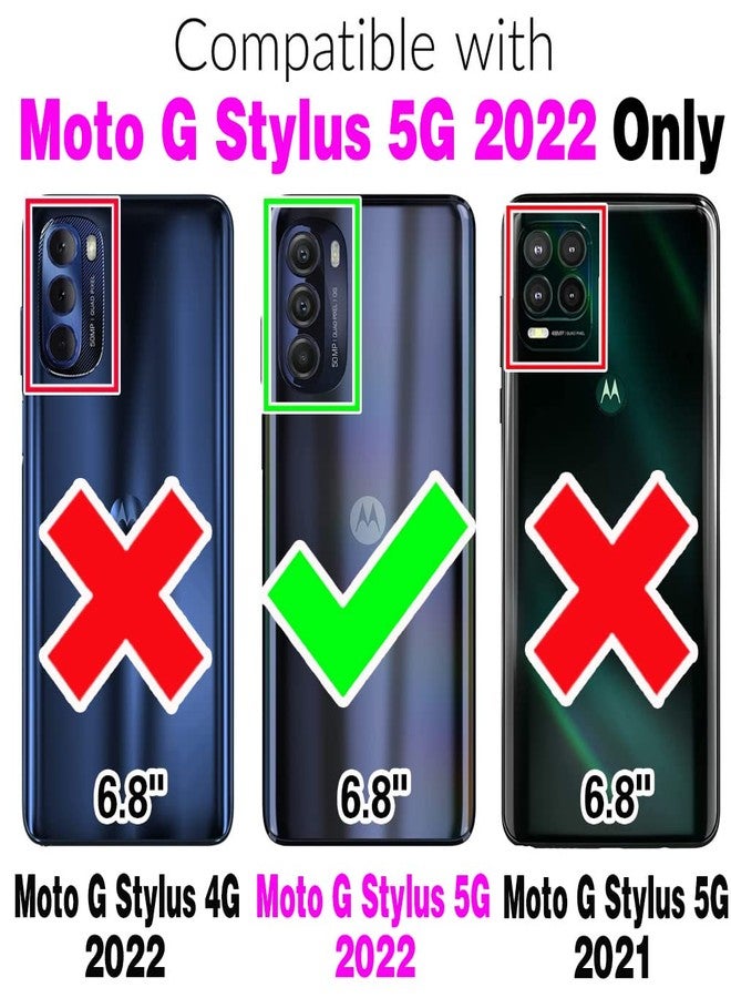 أسو ويش جراب هاتف موتورولا موتو جي ستايلس 5G 2022، غطاء محفظة مع واقي شاشة وحزام معصم، تصميم زهرة ماندالا، سحاب قلاب، حامل بطاقات ائتمان، فتحة للهاتف المحمول XT2215-1 XT2215-4 XT2215DL، لون أحمر، مناسب للرجال والنساء - Image 2