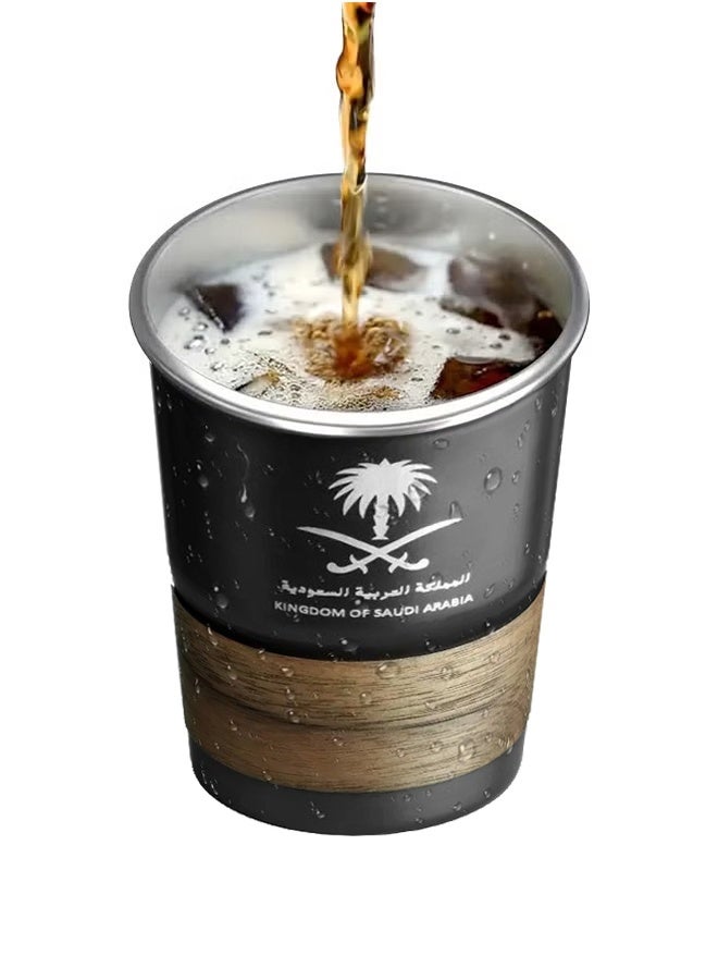 304 Stainless Steel Thermal Cup - Portable Travel Mug for Hot/Cold Drinks, Includes Straw & Lid (300ml, Black)  - Image 3
