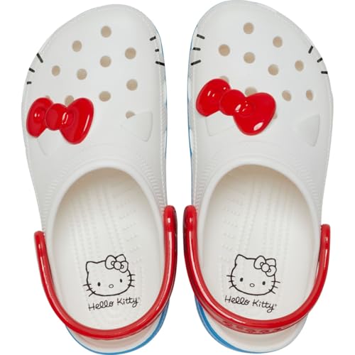 Crocs Hello Kitty Classic Clogs White Men's 5, Women's 7 Medium - Image 1