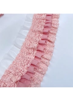 Generic Lolita Dress Three-Layer Lace Pastoral Skirt Cuff Skirt High Quality Made Clothes Lining Decorative Lace Accessories-Color:Melon Red 0.5m = Half A Meter Long / Multiple Shots In A Row  - Image 1