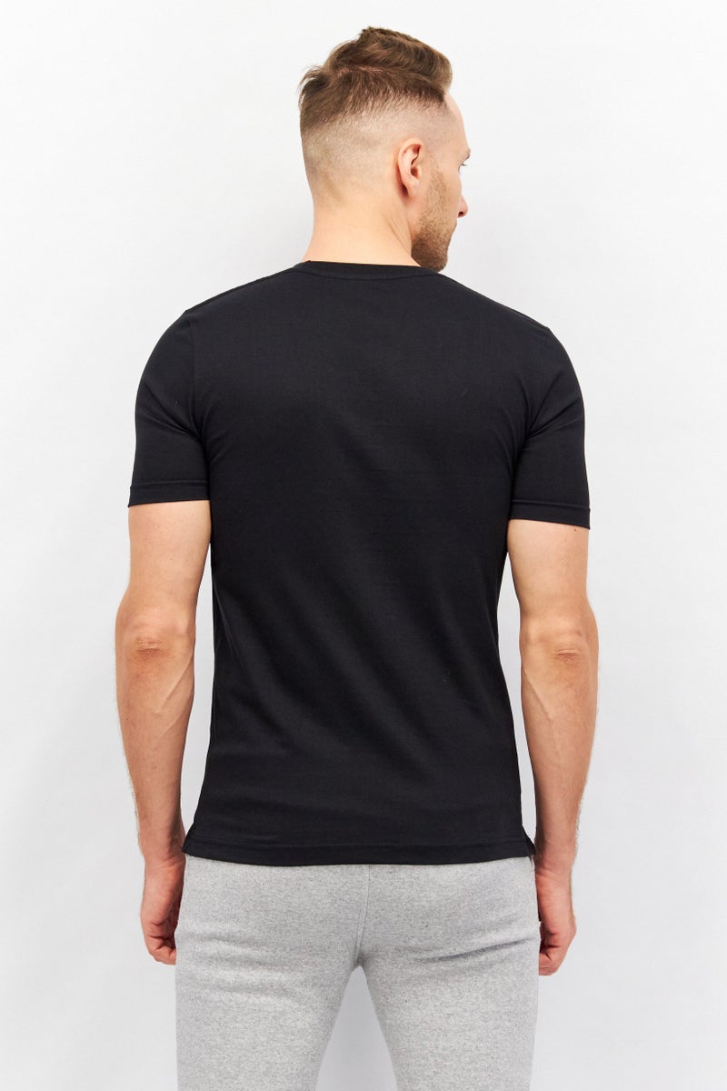 KA-1 Men Crew Neck Short Sleeve Graphic Print T-Shirt, Black - Image 4