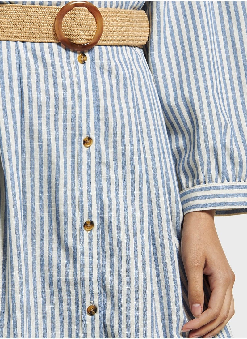 Lee Cooper - Pocket Detail Striped Shirt Dress - Image 1