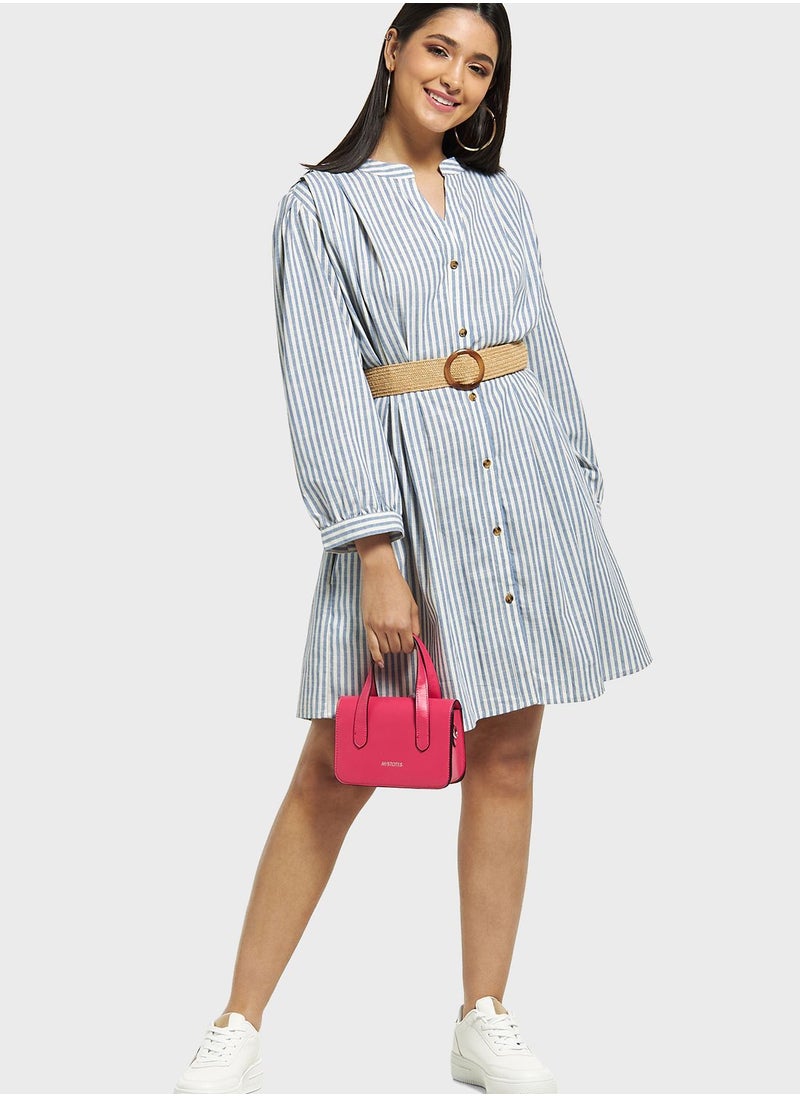 Lee Cooper - Pocket Detail Striped Shirt Dress - Image 1