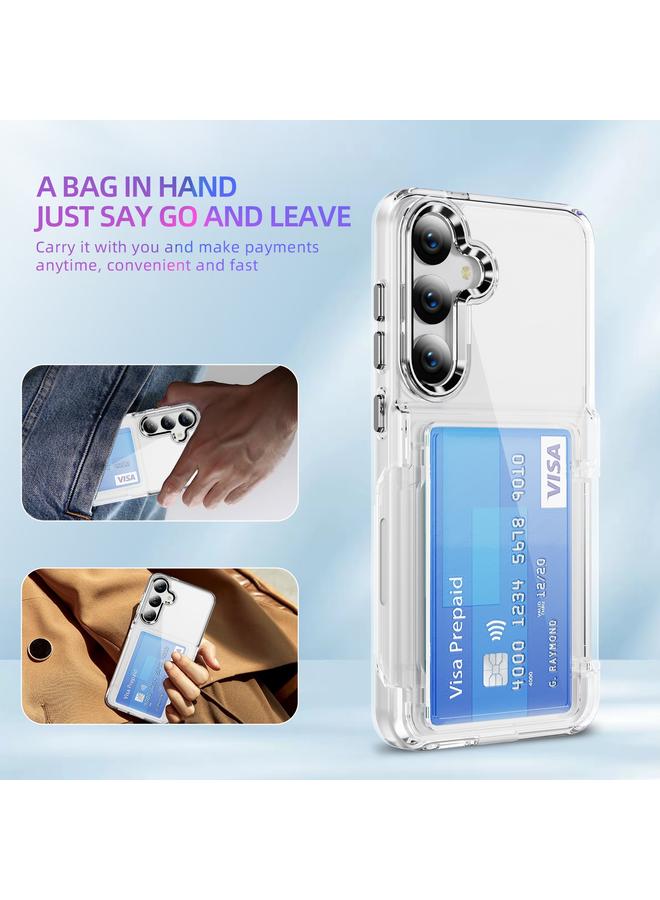 اس-توب جراب لهاتف Samsung Galaxy S23 5G مع حامل بطاقات من الأكريليك وغطاء هاتف هجين من مادة TPU - Image 4