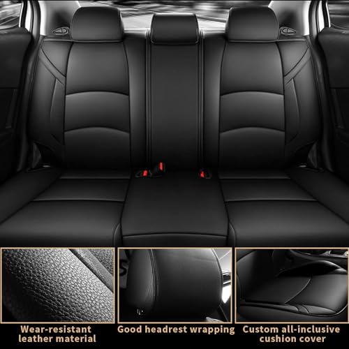 IKABEVEM Car Seat Covers Fit for Mazda 3 2014 2015 2016 2017 2018 - Full Set Black Customized Seat Covers - Image 2