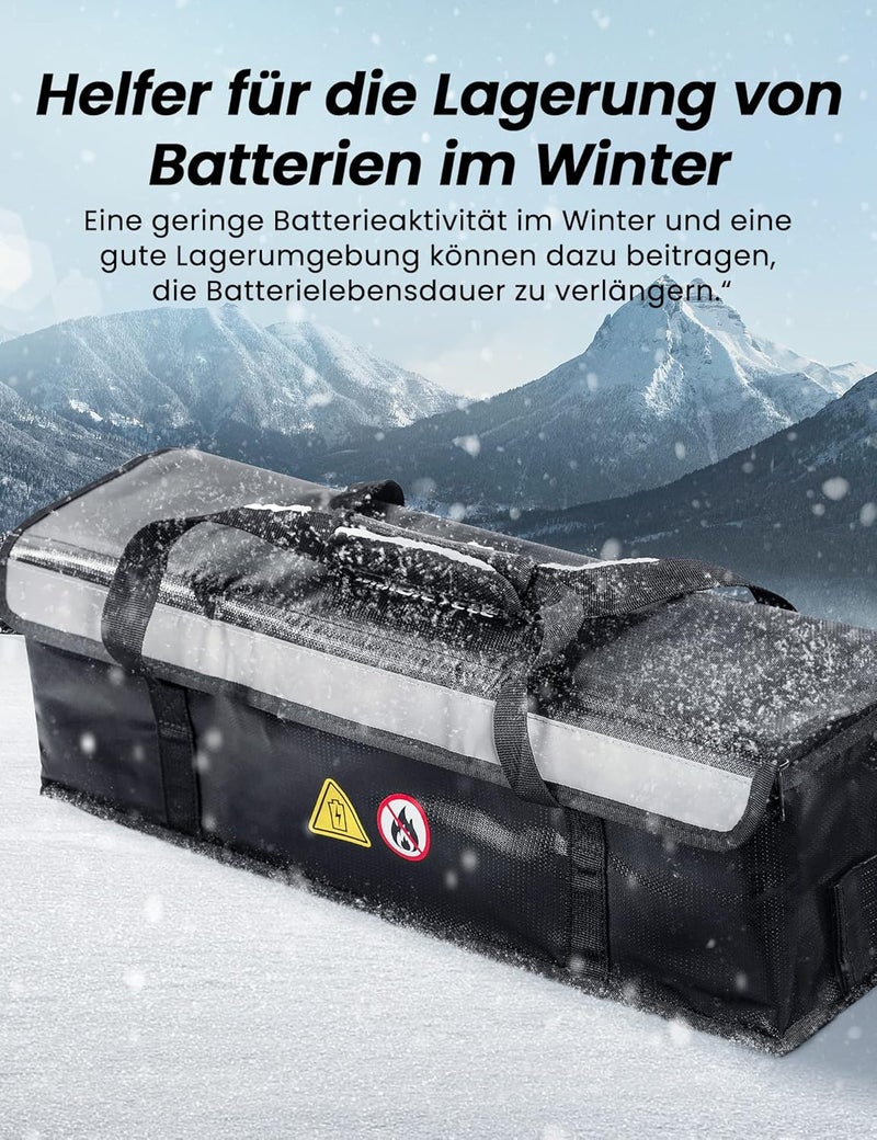 Coicer E-bike Battery Bag Protection Fireproof Box for Batteries Document Bag Explosion-Proof Lipo Bicycle Safe Bag ebike Battery Protective Case Large Battery Storage Accessories (M-42 x 13 x 14 cm) KSA standard compatible design - Image 5