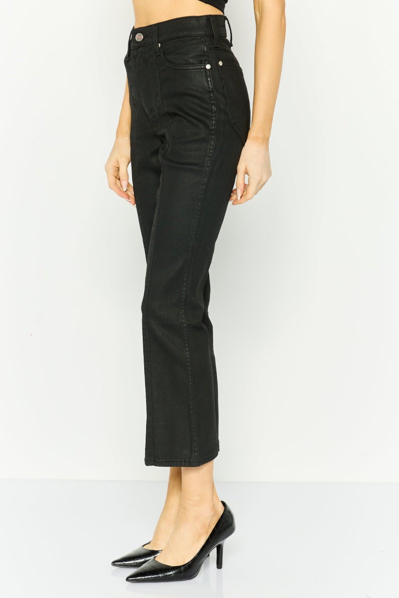 Wrangler Women Slim Fit Washed High Rise No stretchable Jeans, Black - Image 2