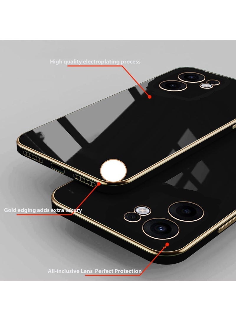 Compatible with Nothing CMF Phone 2 Pro cover, smooth veneer gold plated chrome, black Thin and smooth shock-proof full protection Nothing CMF Phone 2 Pro case（black） - Image 4