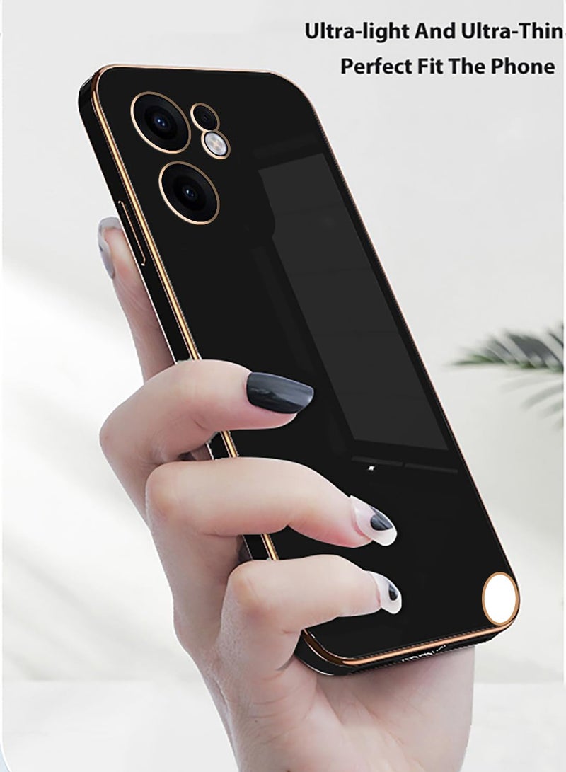 Compatible with Nothing CMF Phone 2 Pro cover, smooth veneer gold plated chrome, black Thin and smooth shock-proof full protection Nothing CMF Phone 2 Pro case（black） - Image 3
