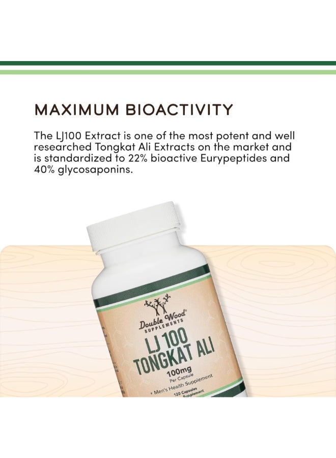 Double Wood Supplements Lj100 Tongkat Ali For Men S Heath Supplement 120 Capsules - Image 5