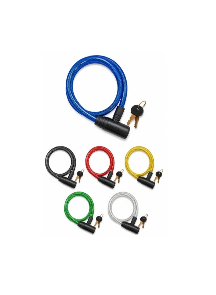 THE ARTFUL BLEND Heavy Duty Anti-Theft Bike Cable Lock – High-Strength Steel Wire Security Lock with 2 Keys for Bicycle, Motorcycle, Scooter, Gate & Outdoor Equipment – Weather-Resistant – Multicolor - Image 1