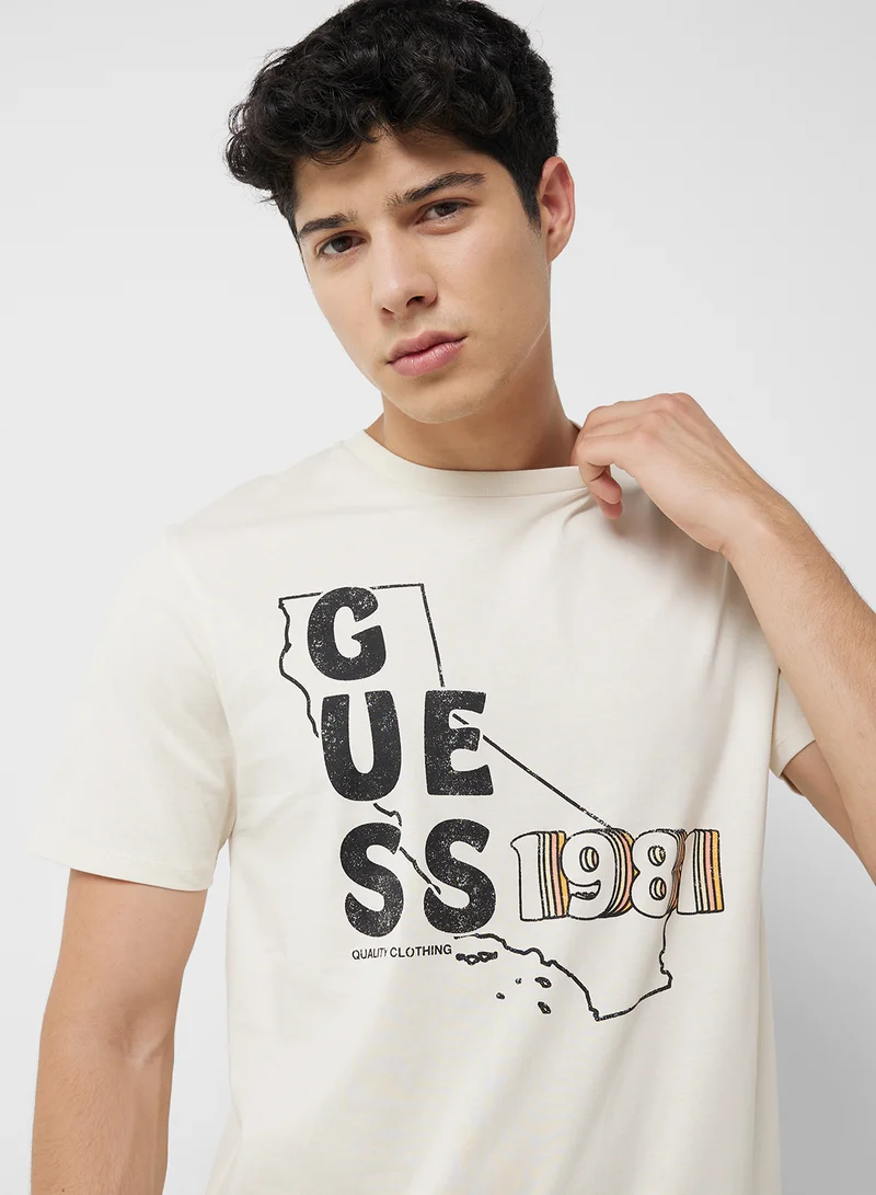 جس Logo Crew Neck T-Shirt