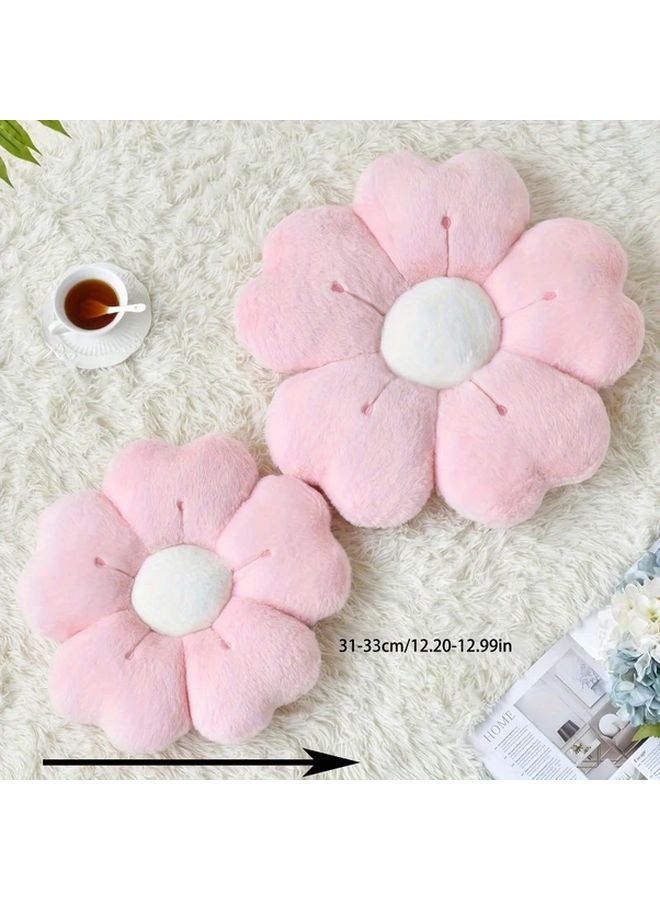 Cozy Daisy Flower Pillow Plush Throw Cushion For Bed Sofa 13.7 Inch One Caramel - Image 4