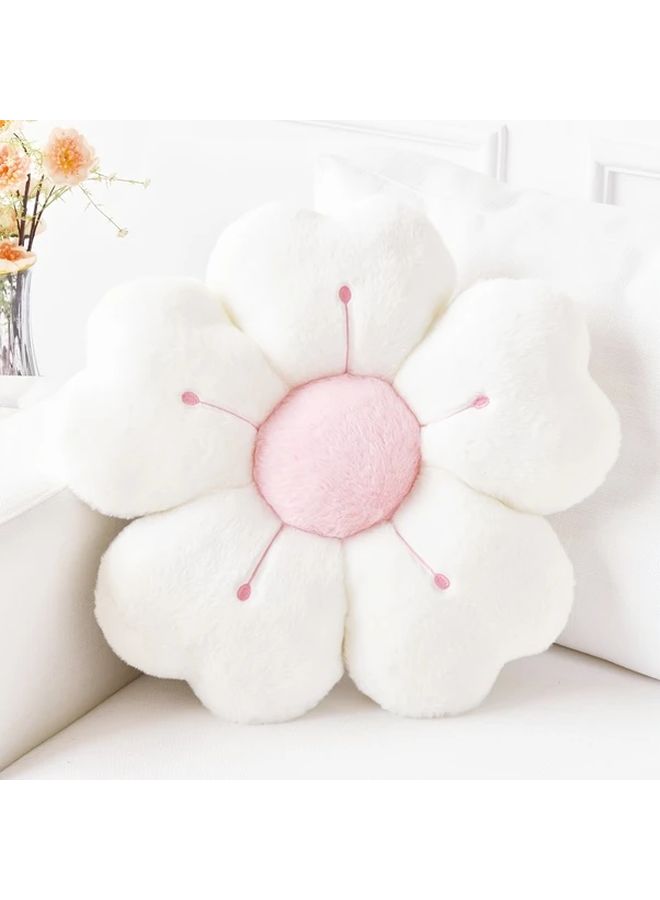 Cozy Daisy Flower Pillow Plush Throw Cushion For Bed Sofa 13.7 Inch One Caramel - Image 5