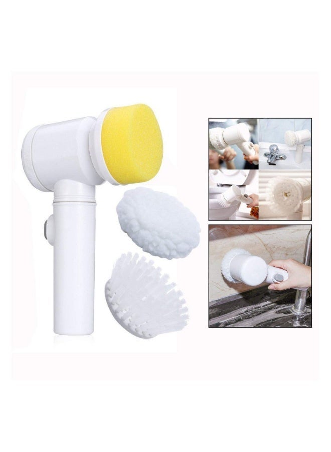 Evva Rechargeable Electric Spin Scrubber, Portable Handheld Cleaning Brush 5in1 Replaceable Brush Heads, Cordless Cleaning Brush for Bathroom, Kitchen, Dish, Milk bottle, Tile, Glass - Image 3