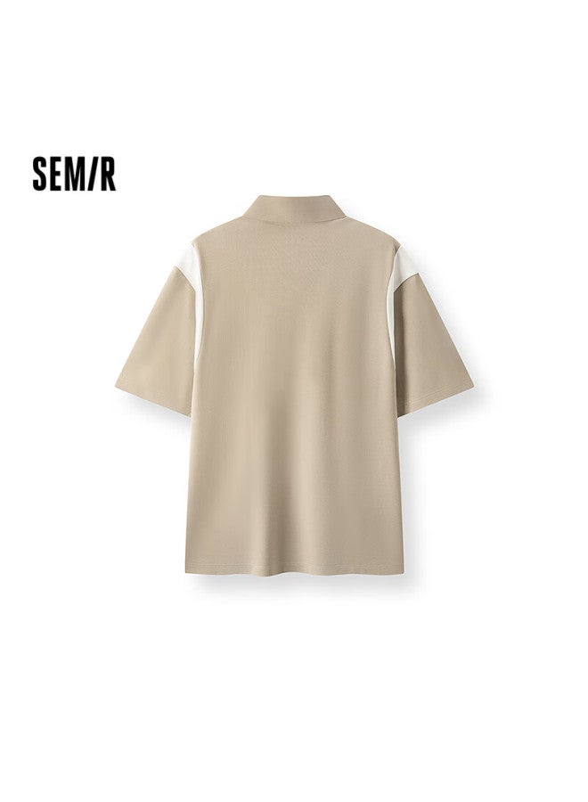 Semir Men's Cool Antibacterial Short Sleeve Polo Shirt Color Block Patchwork Top Summer Fashion 109325115103 - Image 1