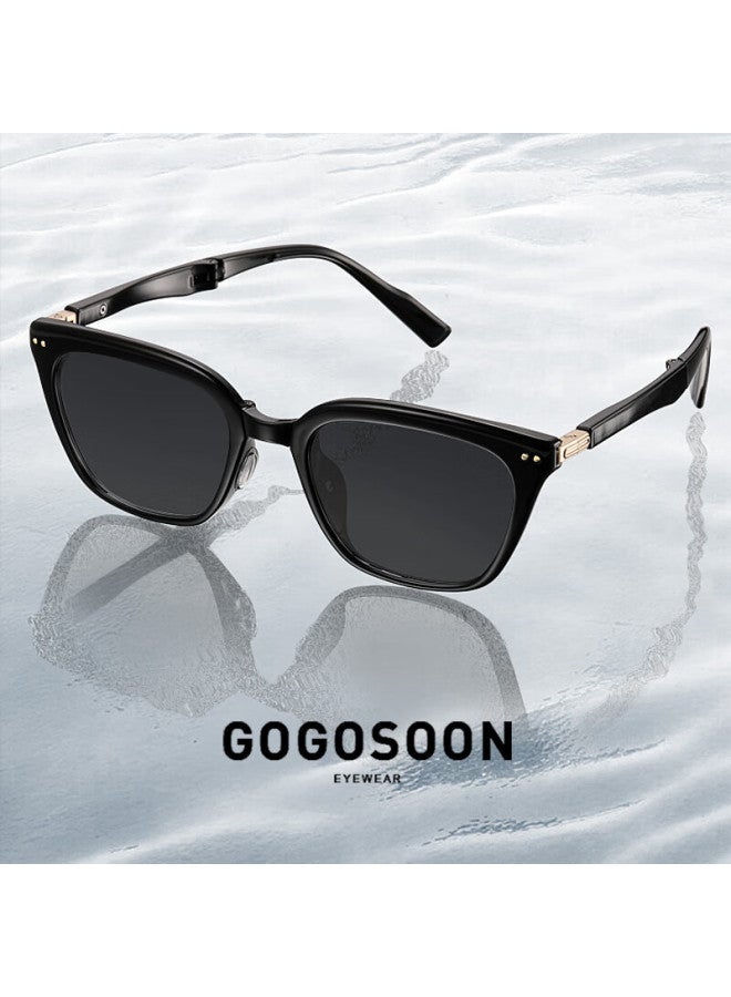 Gogosoon New Small Frame Cat Eye Sungl Women Vintage High-end Uv Protection Fashion Nylon Foldable Sungl Men