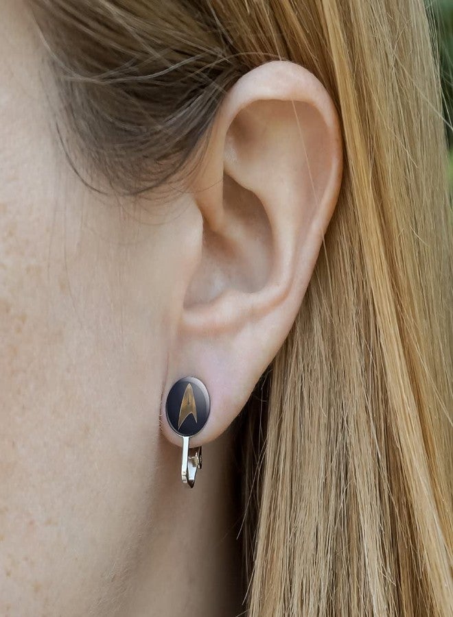 GRAPHICS & MORE Star Trek Discovery Delta Shield Novelty Clip-On Stud Earrings - Image 2
