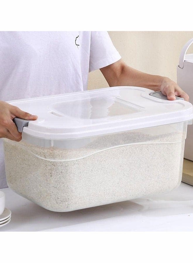 Arabest Rice Storage Container, Household Rice Barrel, Clear Plastic Grain barrel1 PC(7.5kg/12.5kg/17.5kg) with sending measuring cups,Kitchen multifunctional grain container  - Image 4