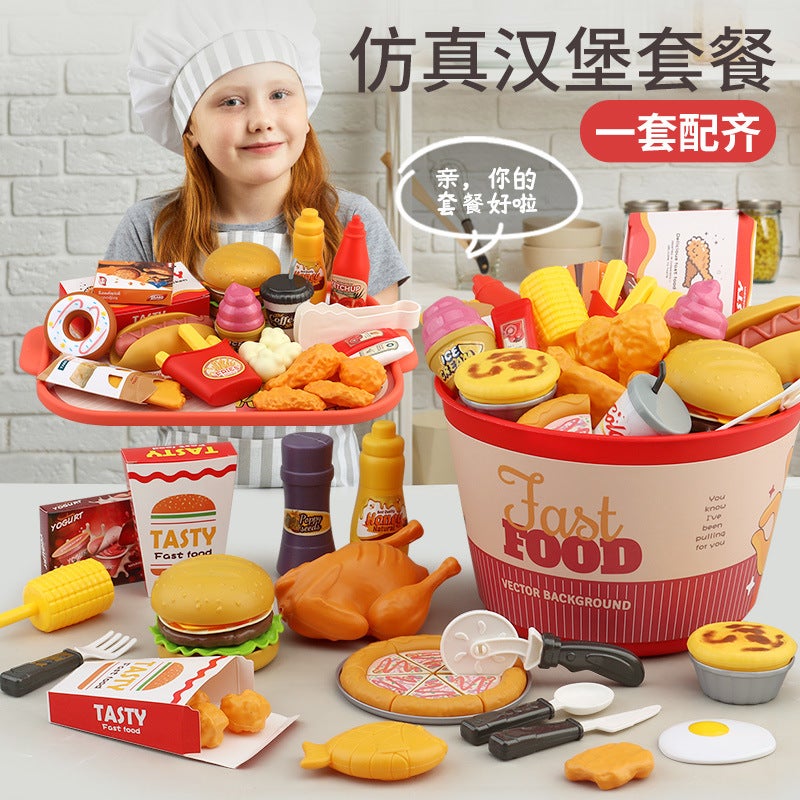 general Red Burger Play Tent for Kids - Simulated Fast Food Restaurant Toy with Interactive Window - Image 4