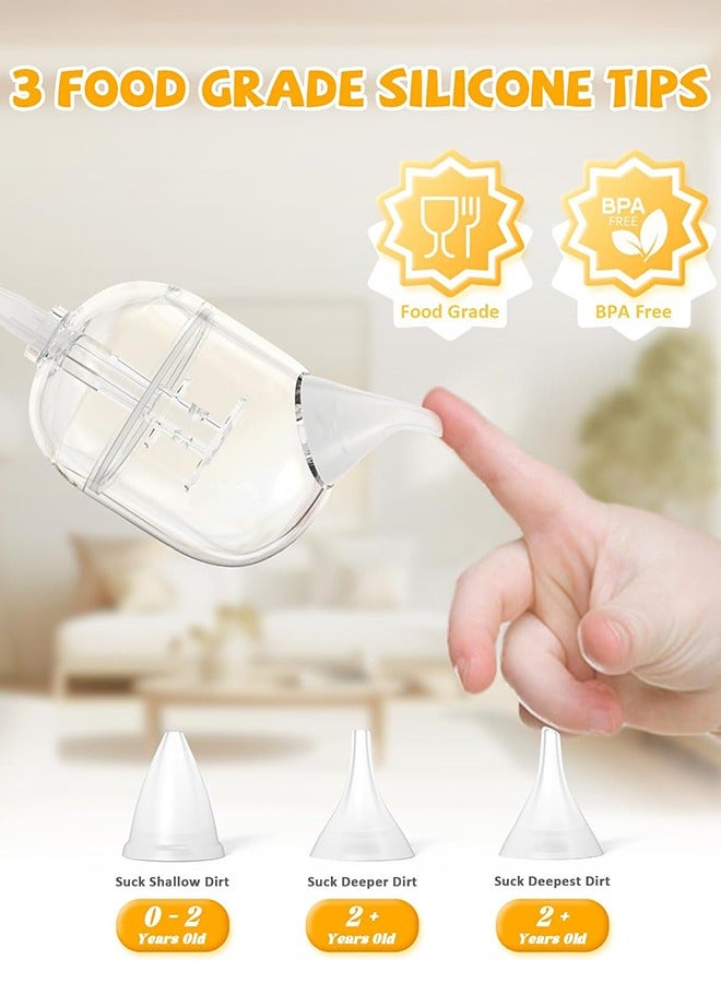 Baby Nasal Aspirators, Hospital Grade Nose Sucker with 9 Levels Suction,Electric Baby Nasal Aspirator,Rechargeable with Night Light and Nursery Rhyme , BPA Free, Food-Grade Silicone Tips - Image 4
