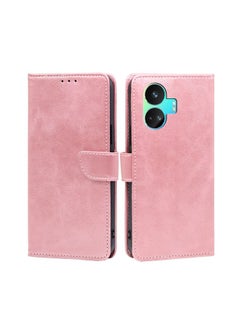 HuHa Case Cover For Realme GT Neo5 SE Calf Texture Buckle Flip Leather Phone Case Rose Gold 