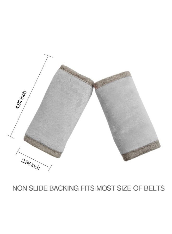 ICOPUCA Car Seat Strap Covers for Baby Kids, Seat Belt Covers Strap Pads Cushion for boy Girl, Protect Neck and Shoulder rubbing, Anti-Slip Design, Universal for Stroller/Carrier/Pushchair Grey - Image 4