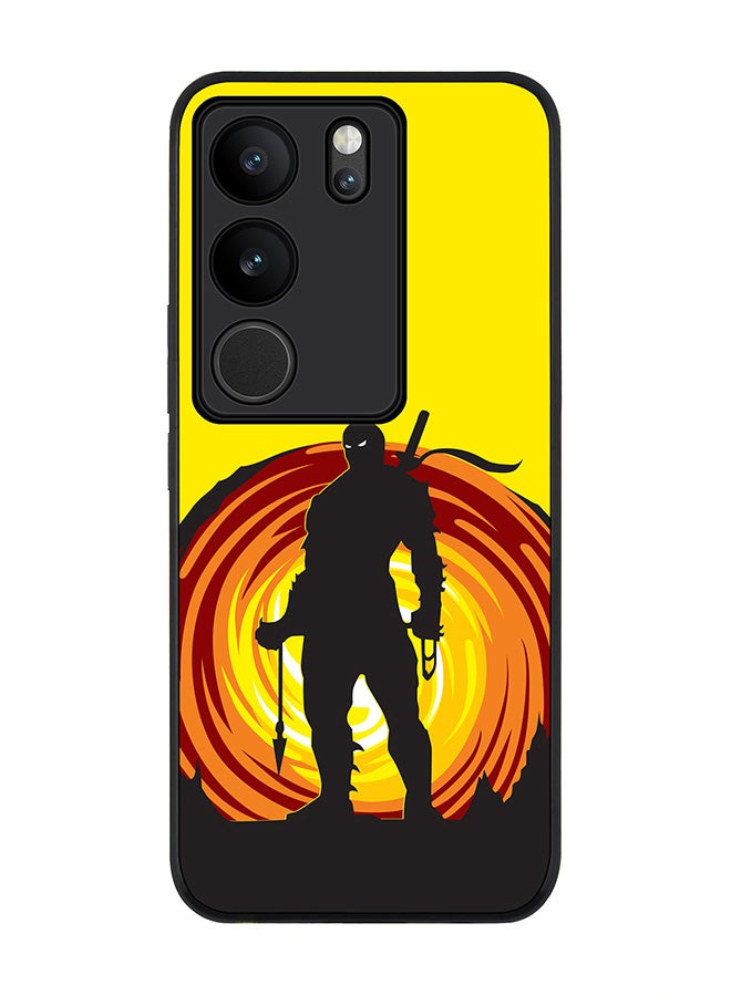 Stylizedd Rugged Black Edge case for Vivo V29 / Vivo V29 Pro / Vivo S17, Slim fit Soft Case Flexible Rubber Edges Anti Drop TPU Gel Thin Cover - Ninja Typhoon - Image 1