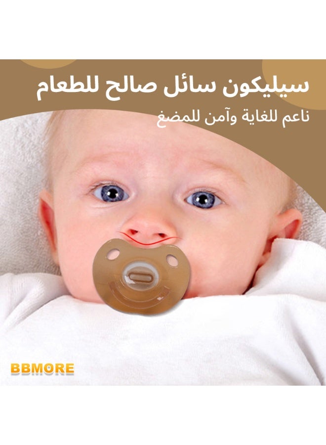 BBMORE Silicone Baby Pacifier with Storage Case and Anti-Drop Clip – Flat Tip for Nighttime, BPA-Free Food-Grade Liquid Silicone, Soft, Breathable Vents, One-Piece Design, 0-24 Months - Image 4