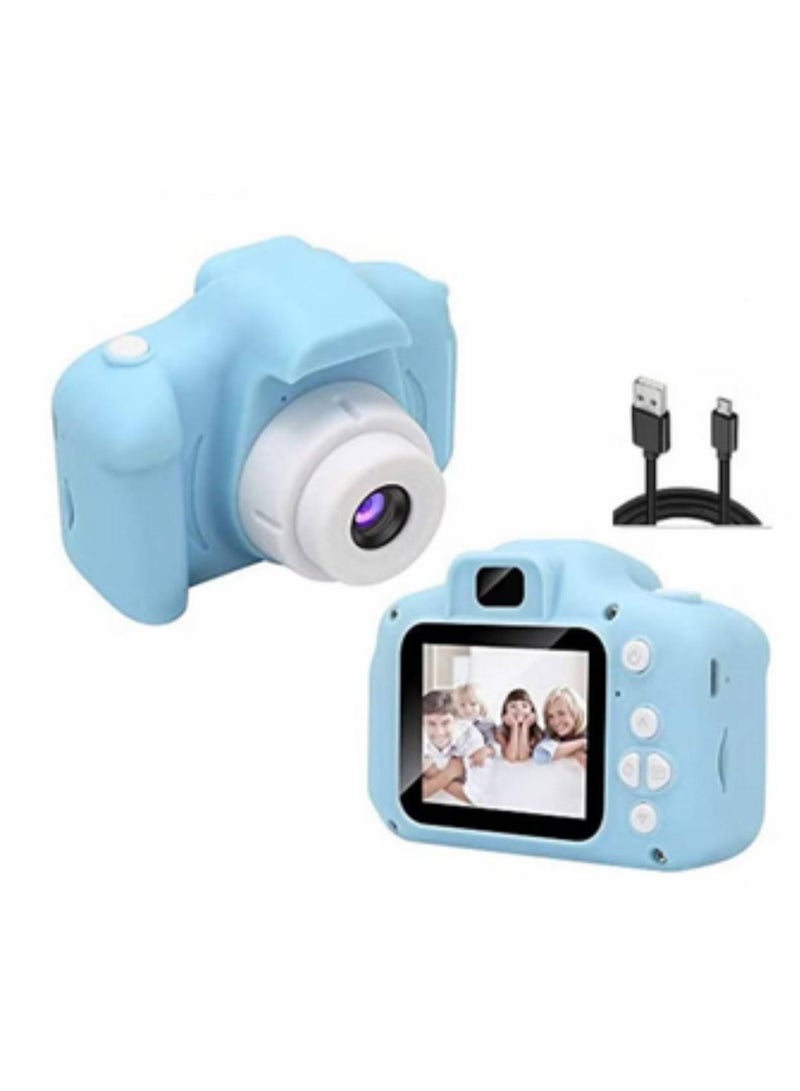 Kids Camera Gifts For 4-8 Year Old Kids Shockproof Camera Mini Child Camcorder For Little Kid With Soft Silicone Shell For Outdoor Play Blue - Image 1