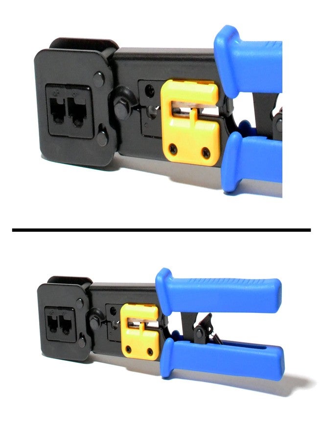 UbiGear® All-in-One Crimper for Pass-Through/EZ/Legacy RJ11/RJ12/RJ45 connectors Professional Performance Cutter Stripper CAT3/CAT5e/CAT6 Network Cable UTP/STP Wire Crimping Tool - Image 4