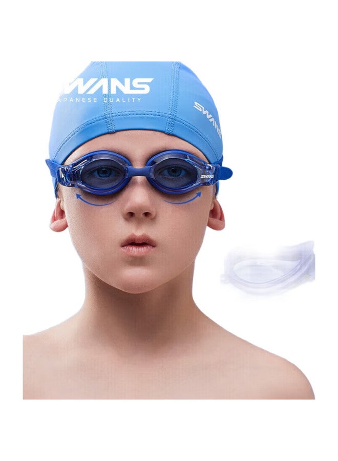Swans Children'S Swimming Goggles, High-Definition Anti-Fog Waterproof, For Boys And Girls, Youth Professional Training Swim Glasses, Blue - Image 2