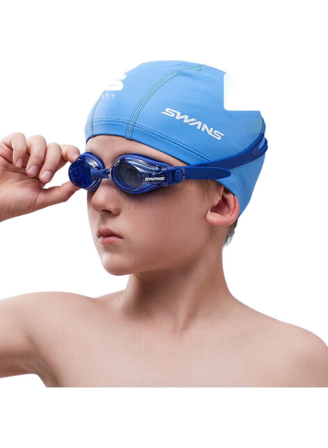 Swans Children'S Swimming Goggles, High-Definition Anti-Fog Waterproof, For Boys And Girls, Youth Professional Training Swim Glasses, Blue - Image 1