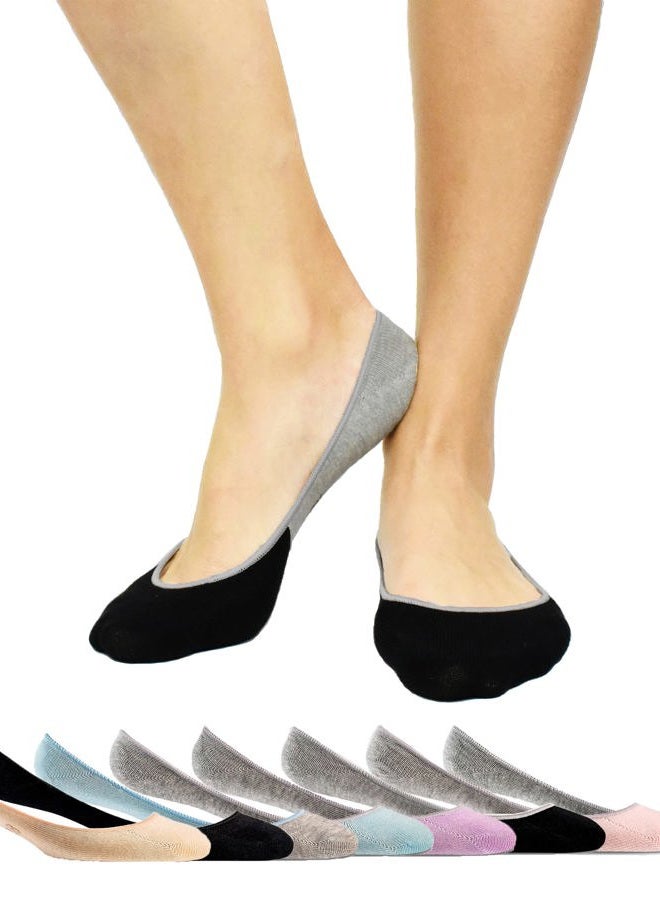 Thirty48 Women's Premium No Show Socks with Non Slip Grip(One Size (6-9), Black(3 Pairs)) - Image 1