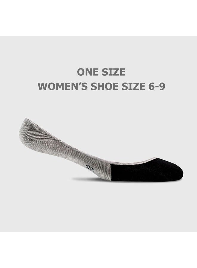 Thirty48 Women's Premium No Show Socks with Non Slip Grip(One Size (6-9), Black(3 Pairs)) - Image 4