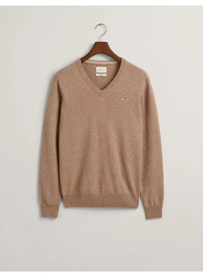 GANT Gant Superfine Lambswool V-Neck Sweater
